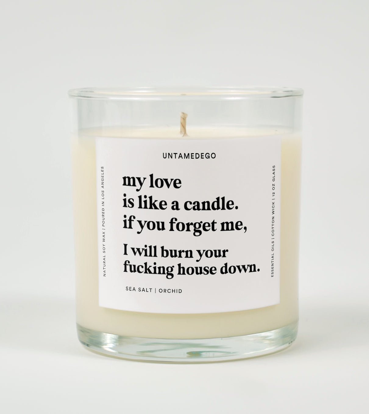 My Love Is Like A Candle Glass Candle UntamedEgo LLC.