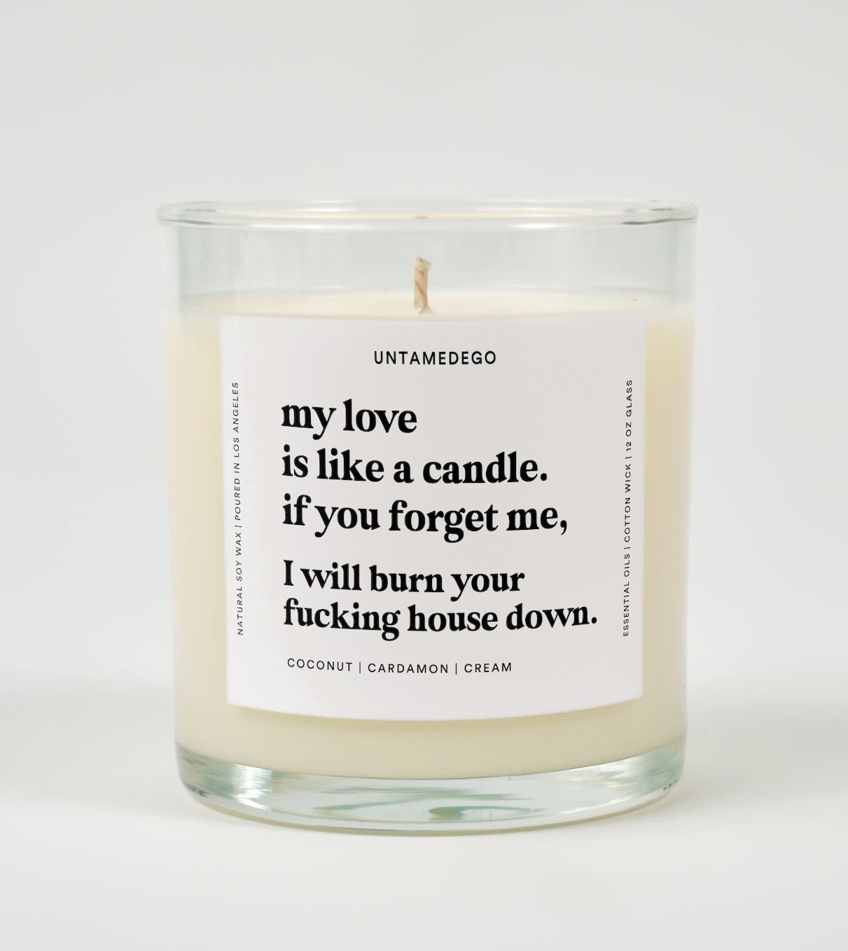 My Love Is Like A Candle Glass Candle UntamedEgo LLC.