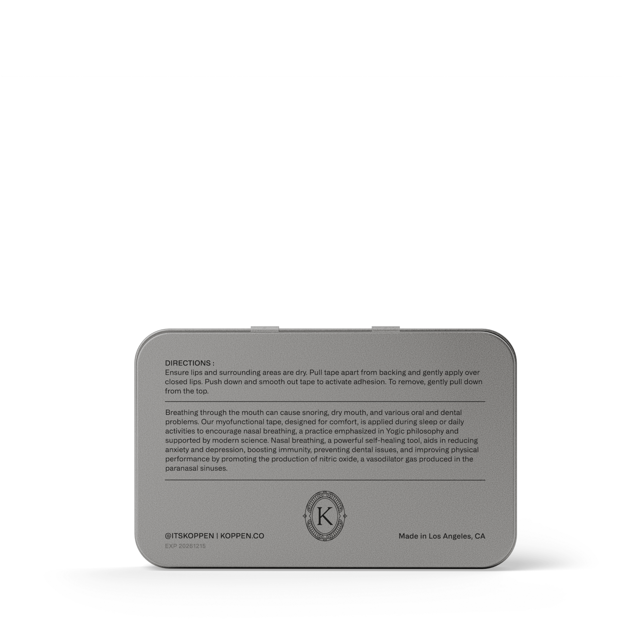 Myofunctional Mouth Tape | Reduces Dry Mouth & Promotes Nasal Breathing KÖPPEN