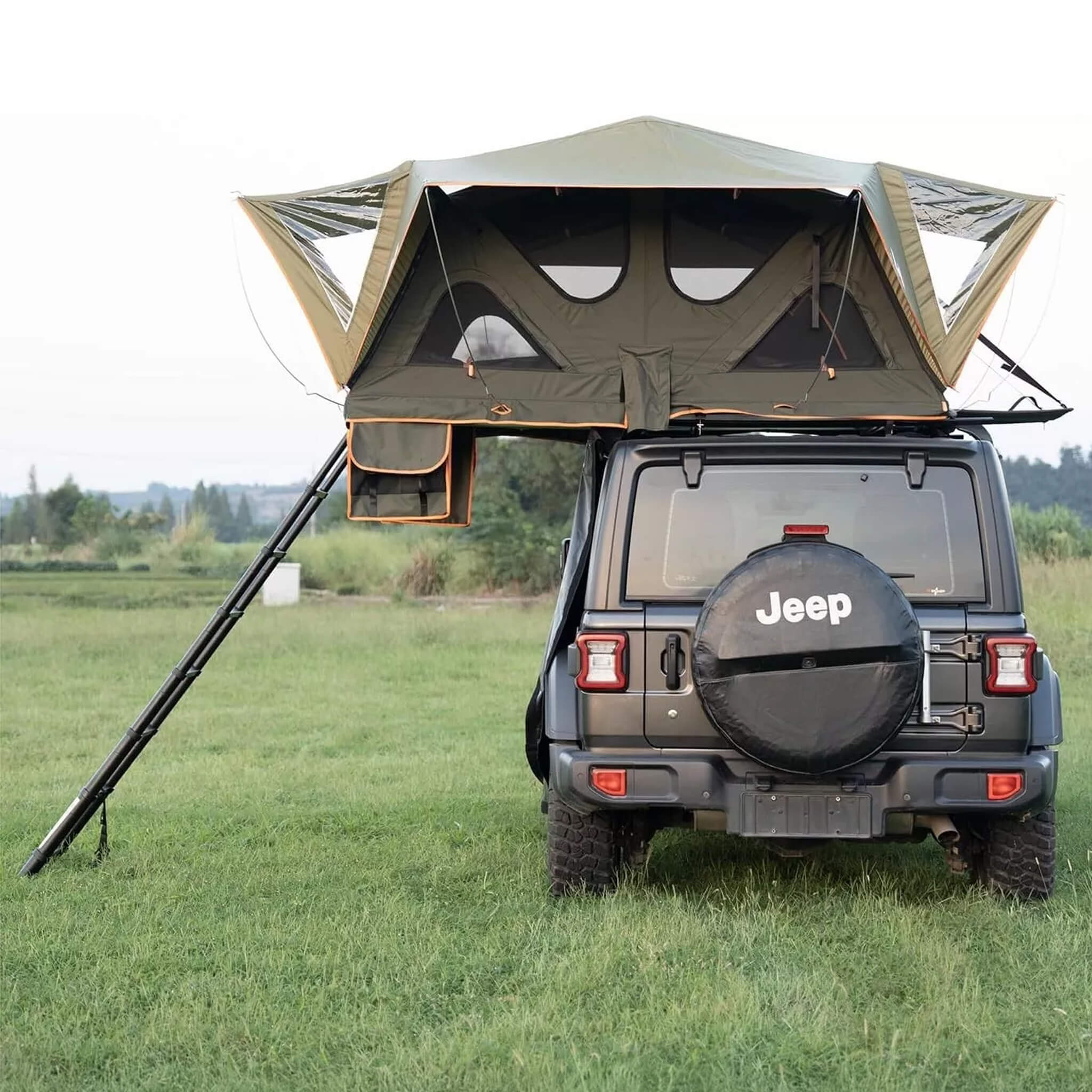 Naturnest Andromeda Green Soft Shell Rooftop Tent With Large Panoramic Skylight & YKK Doors (SAK50612) SAKSBY WHOLESALE