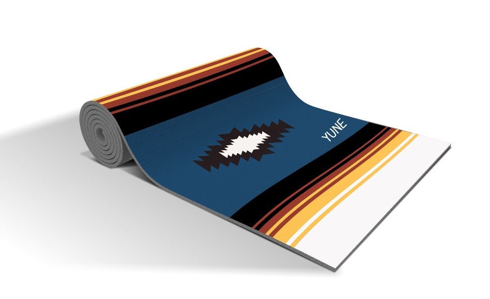 Nelson Yoga Mat – 6 mm Extra Thick, Non - Slip Eco - Friendly PER with Striped UV - Printed Design | Yune Yoga Yune Yoga