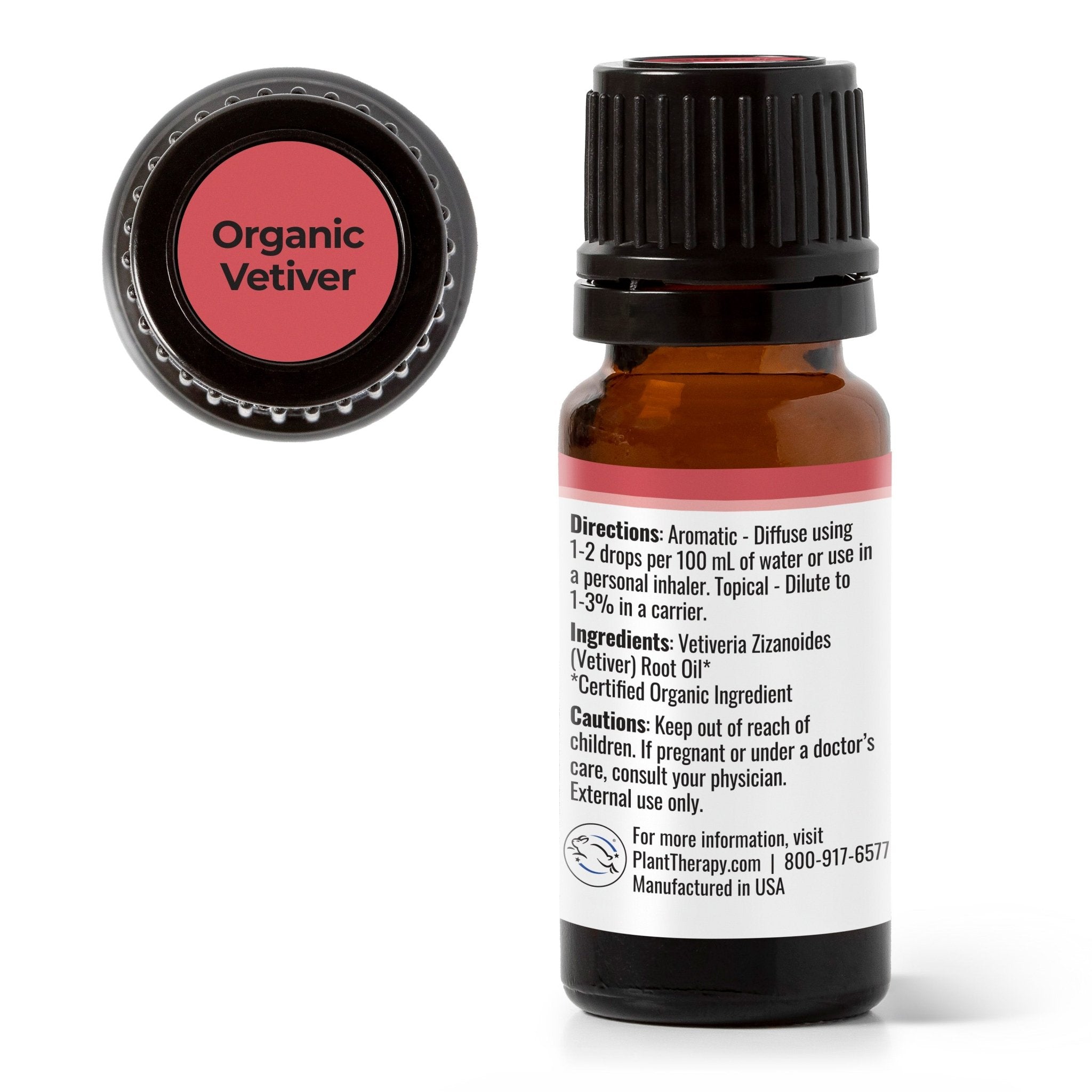 Organic Vetiver Essential Oil Plant Therapy