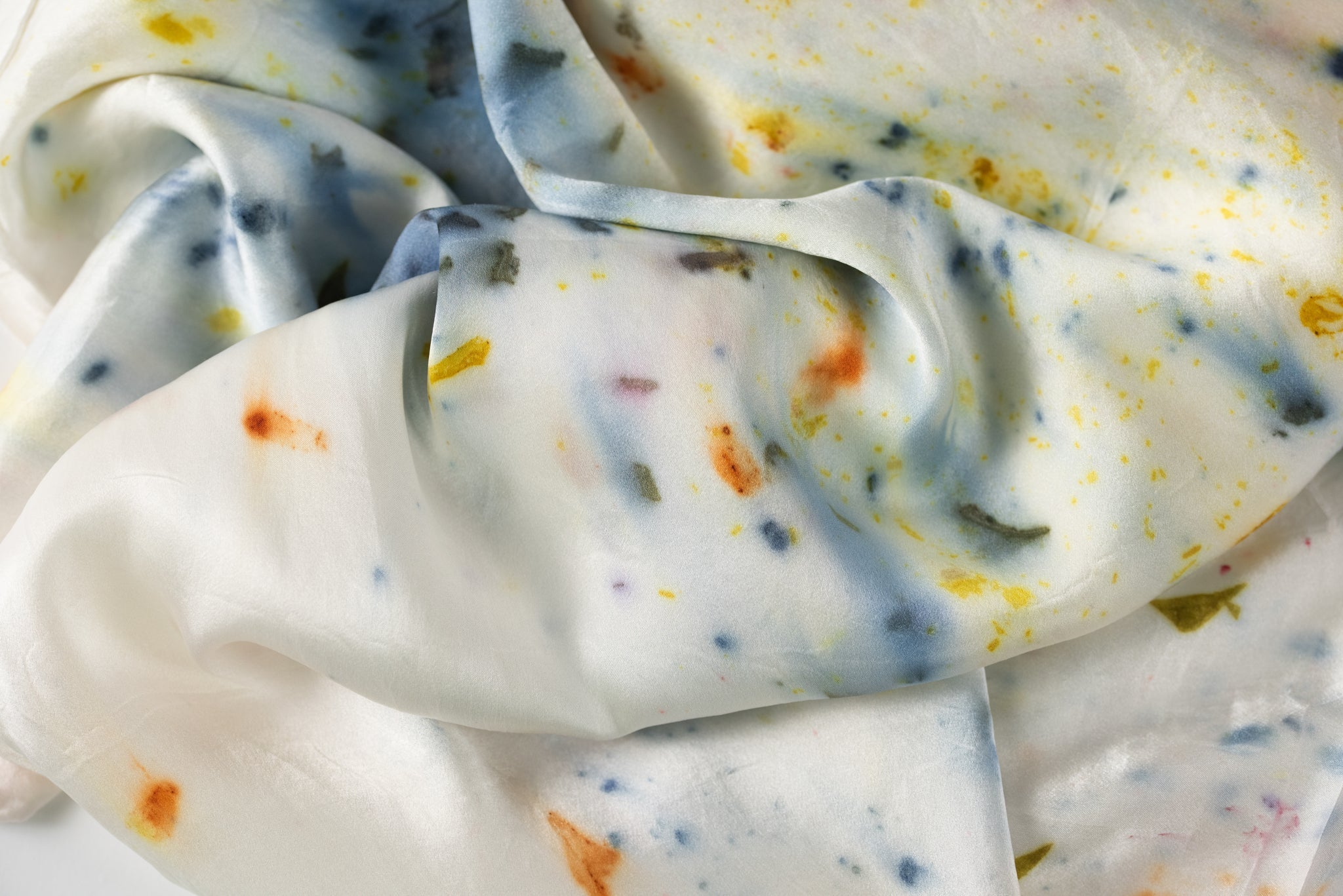 Abstract Botanically Dyed Silk Pillowcase