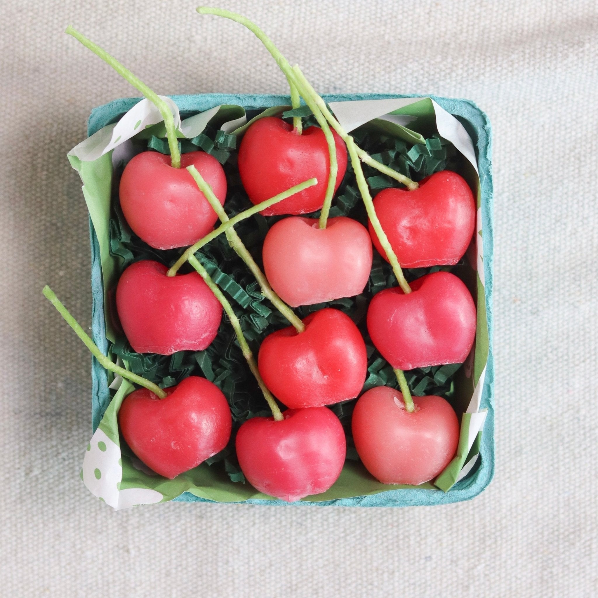 Pink Cherry Birthday Beeswax Candles Happy Organics