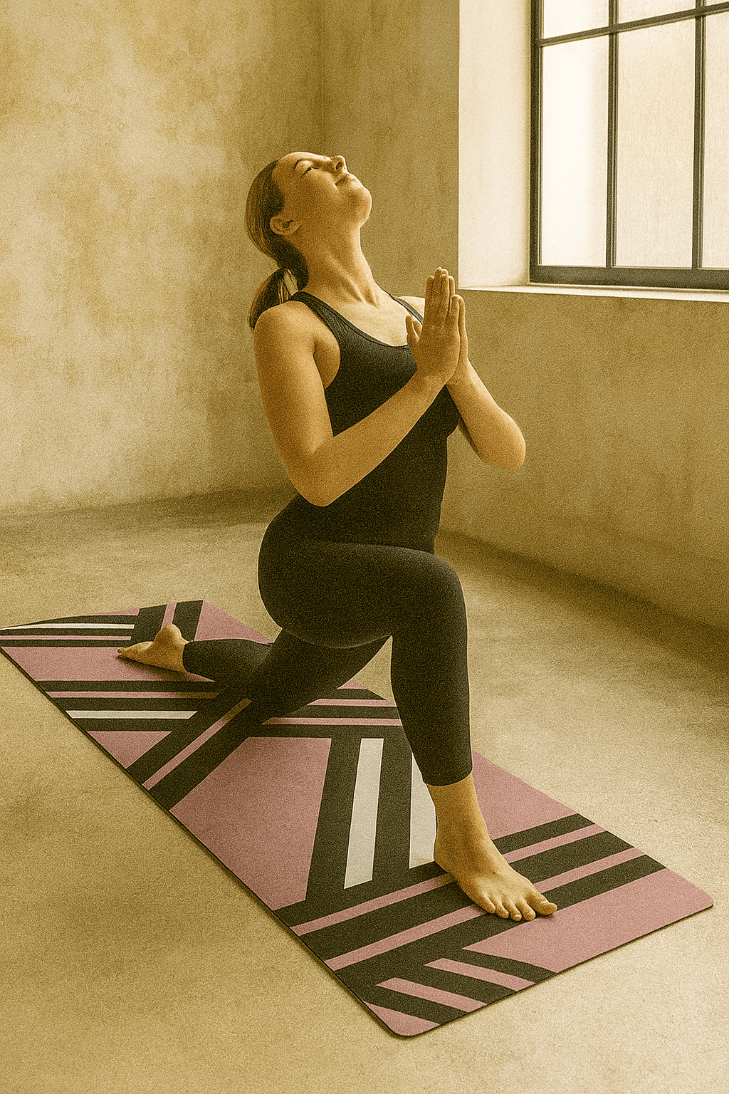 Pink Power Pose — TI22 6mm Non - Slip Yoga Mat Yune Yoga