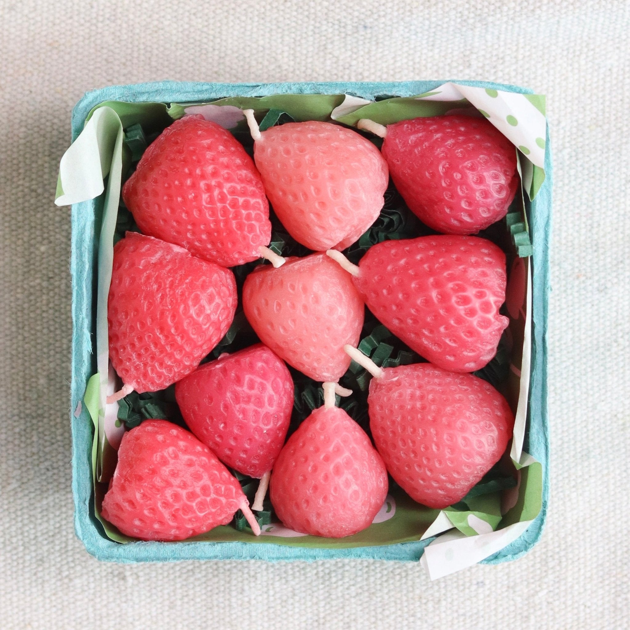 Pink Strawberry Birthday Beeswax Candles Happy Organics