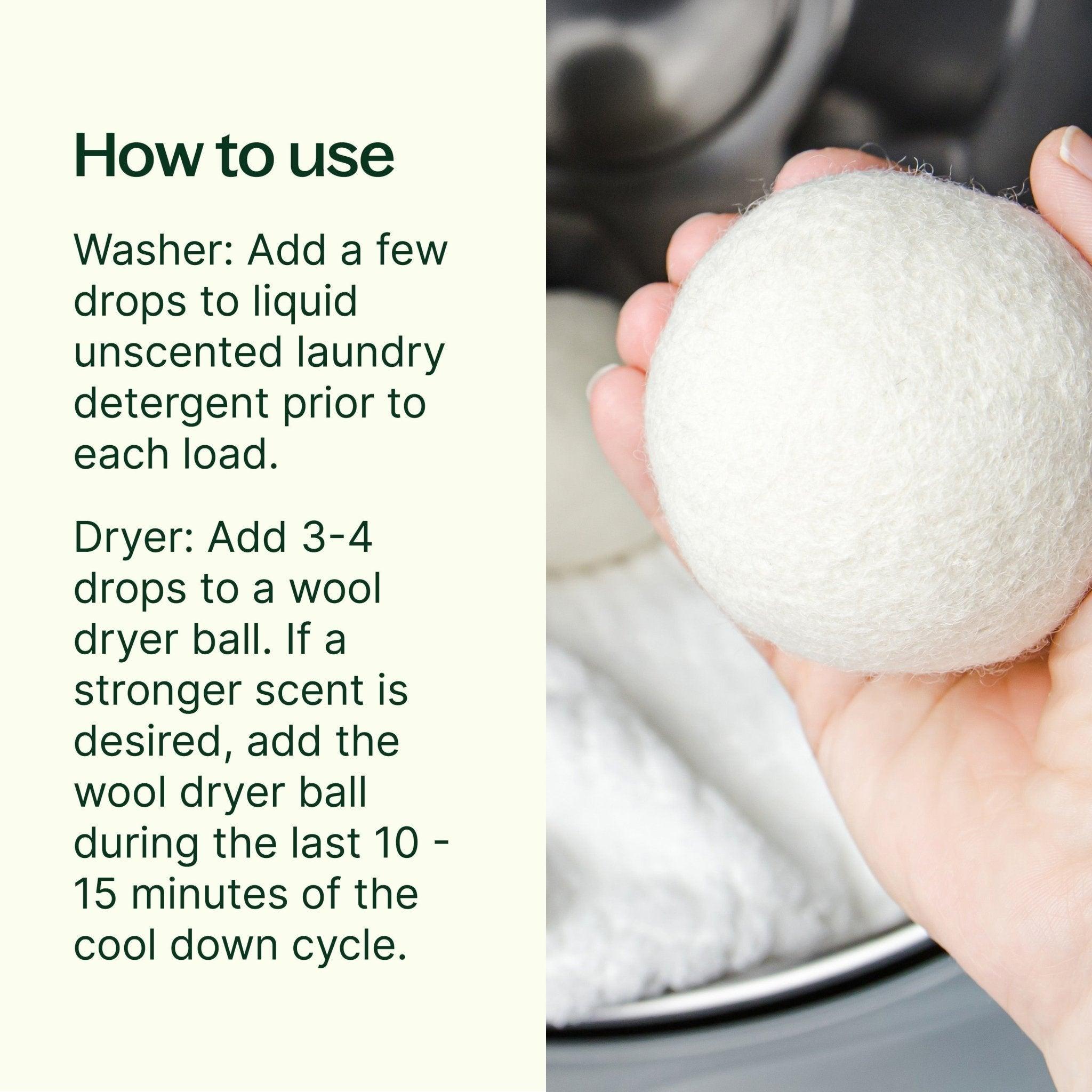 Plant Therapy Wool Dryer Balls 6 Pack and Sparkling Laundry Blend 3 Pack