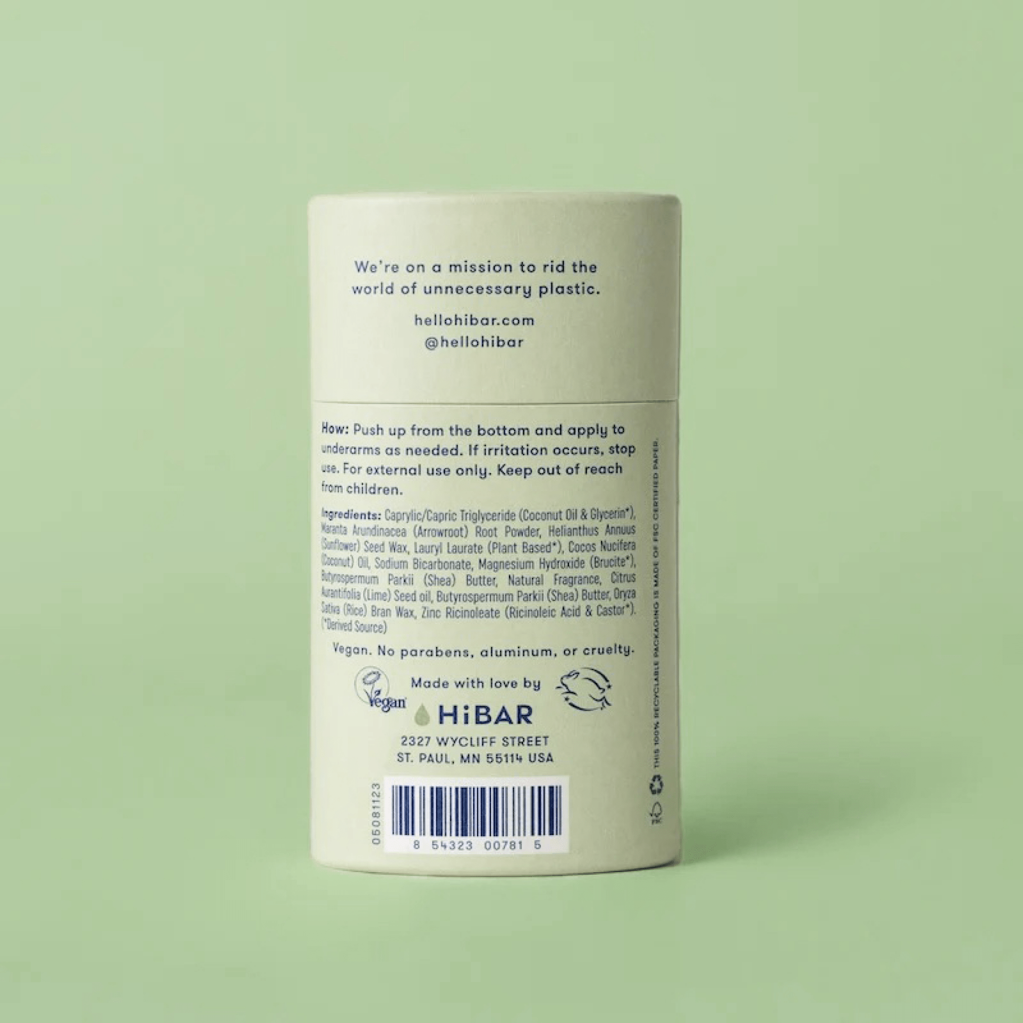 Plastic - Free Deodorant HiBAR