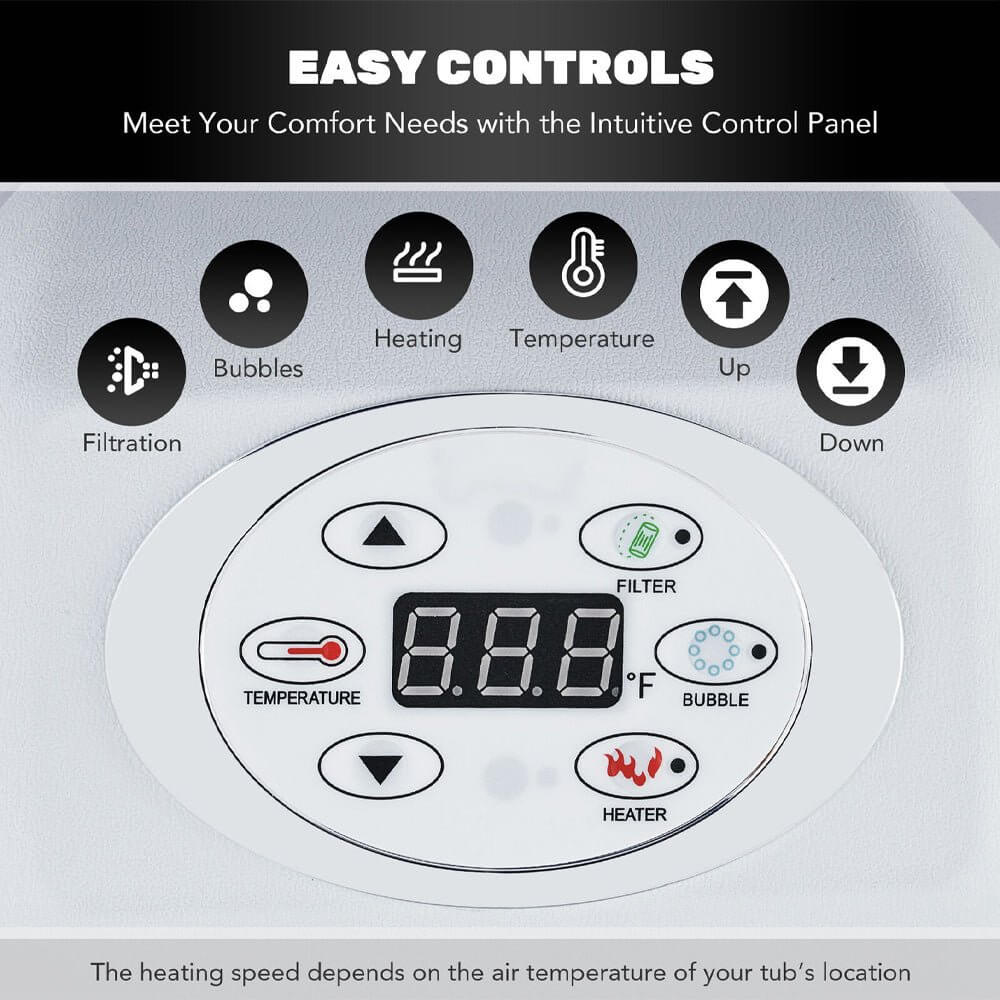 Premium Blow Up 6 Person Sauna Pool Hot Tub With 130 Jets, 7FT (SAK63510) SAKSBY WHOLESALE