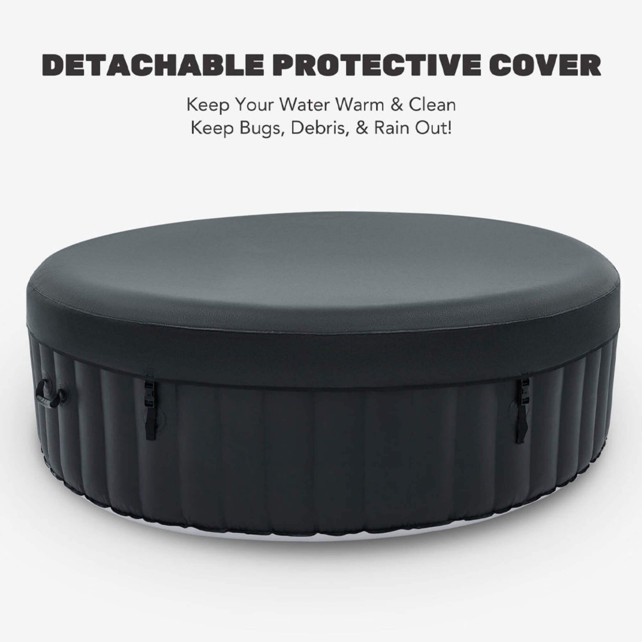 Premium Blow Up 6 Person Sauna Pool Hot Tub With 130 Jets, 7FT (SAK63510) SAKSBY WHOLESALE