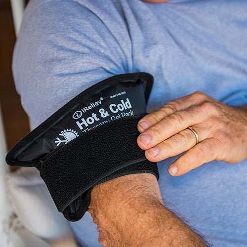 Premium Reusable Hot and Cold Therapy Gel Pack with Securement Straps iReliev