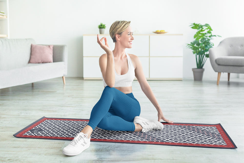 Yoga Mat | 6mm Thick | Blue | Non-Slip | Eco Friendly | Yune Yoga | Reiko