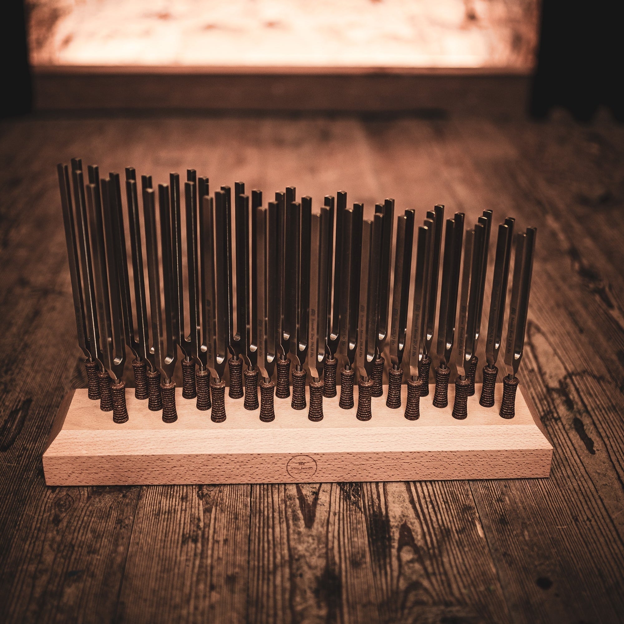 Pro 27 Complete Healing Steel Tuning Fork Set - Weighted Sound Healing LAB