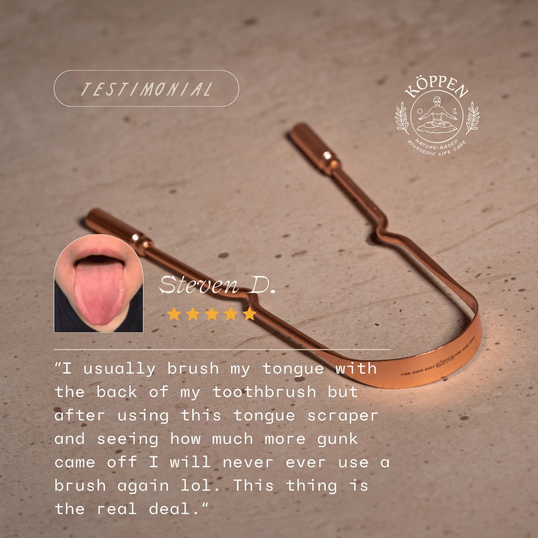 Pure Copper Tongue Scraper | Fresh Breath & Enhanced Taste KÖPPEN
