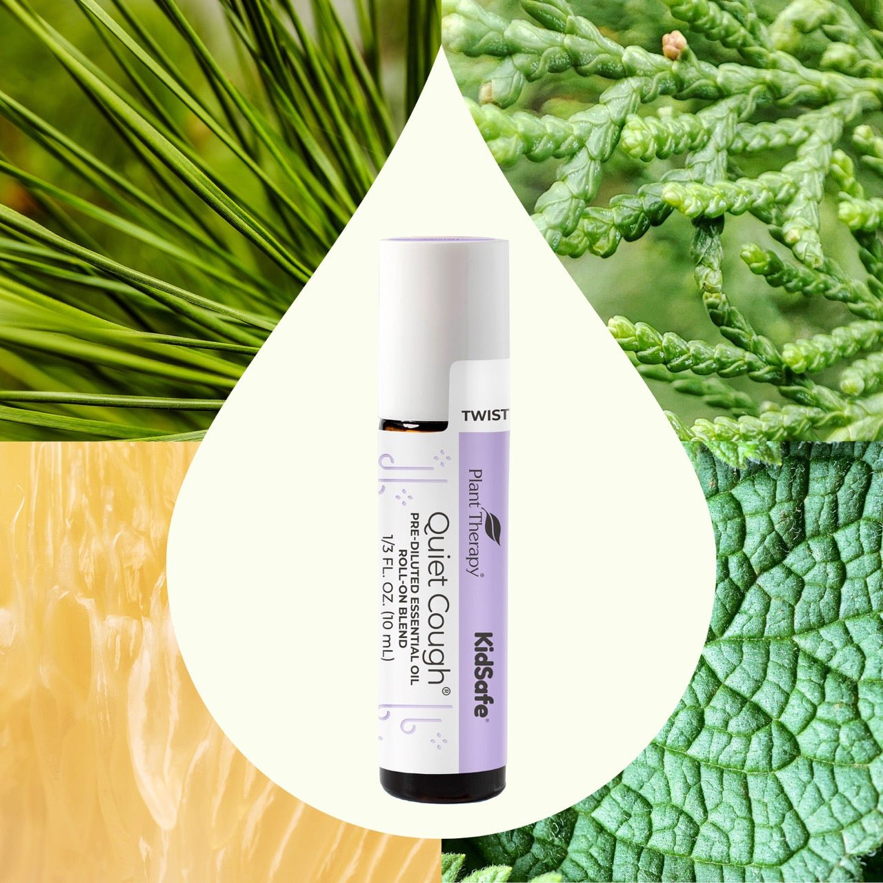 Quiet Cough® KidSafe Essential Oil Blend Pre - Diluted Roll - On Plant Therapy