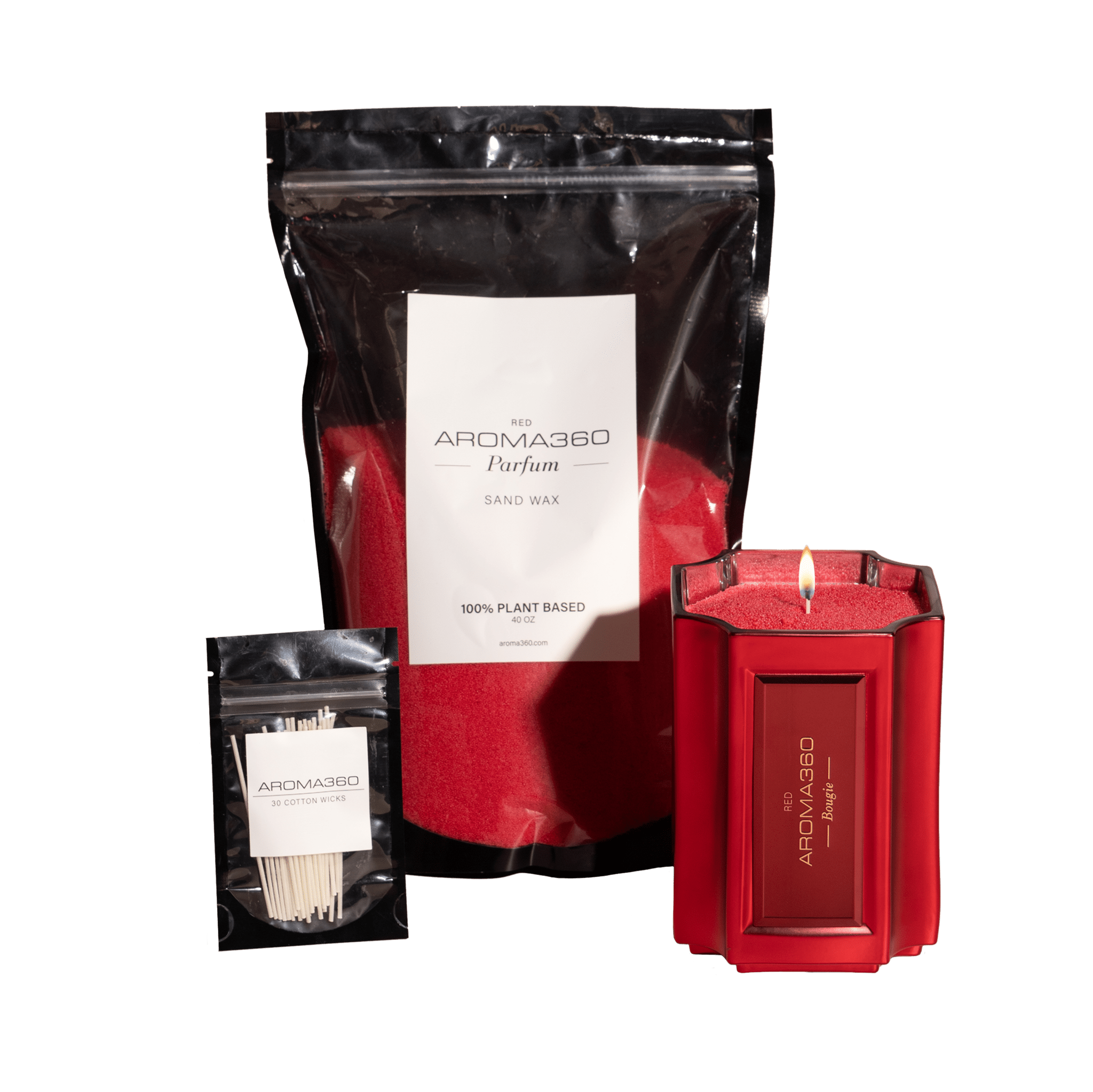 (RED) Bougie Sand Wax Set Aroma360