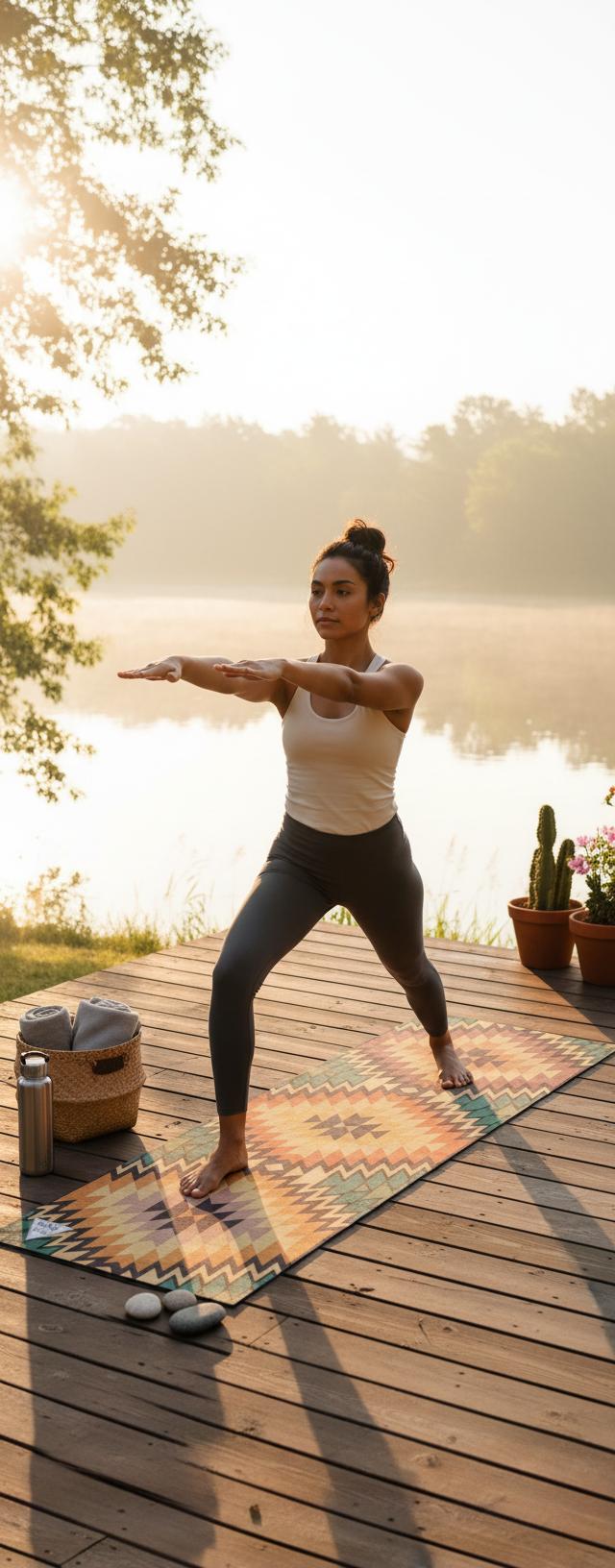 Red Rocks Morning Dew Yoga Mat – 6mm Eco - Friendly, Non - Slip & Lightweight | Yune Yoga Yune Yoga