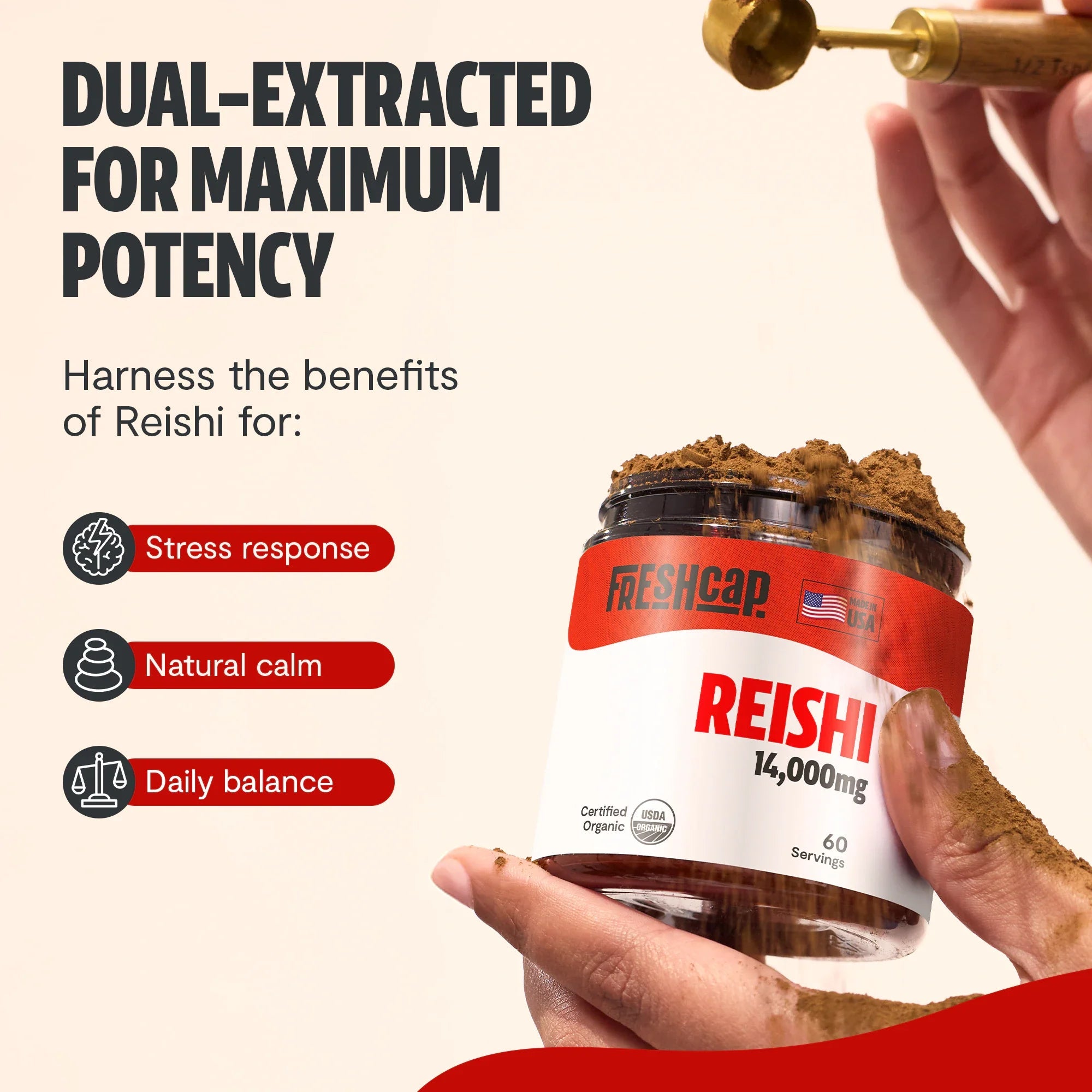 Reishi Mushroom Extract Powder FreshCap Mushrooms