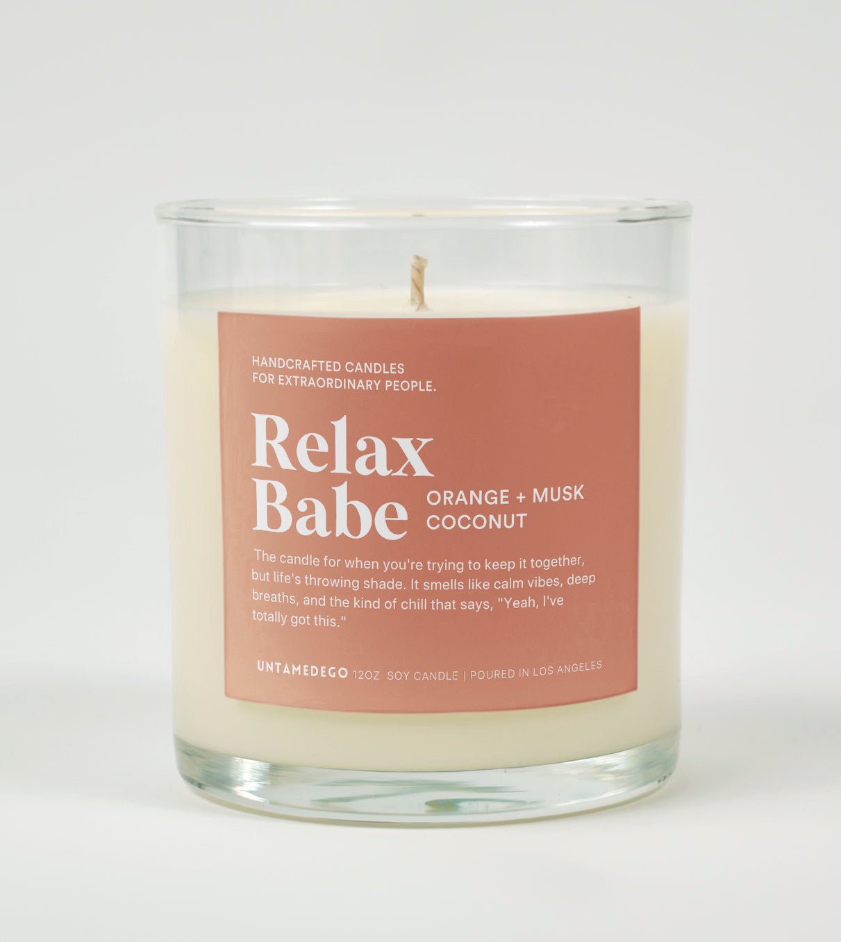 Relax Babe Glass Candle UntamedEgo LLC.