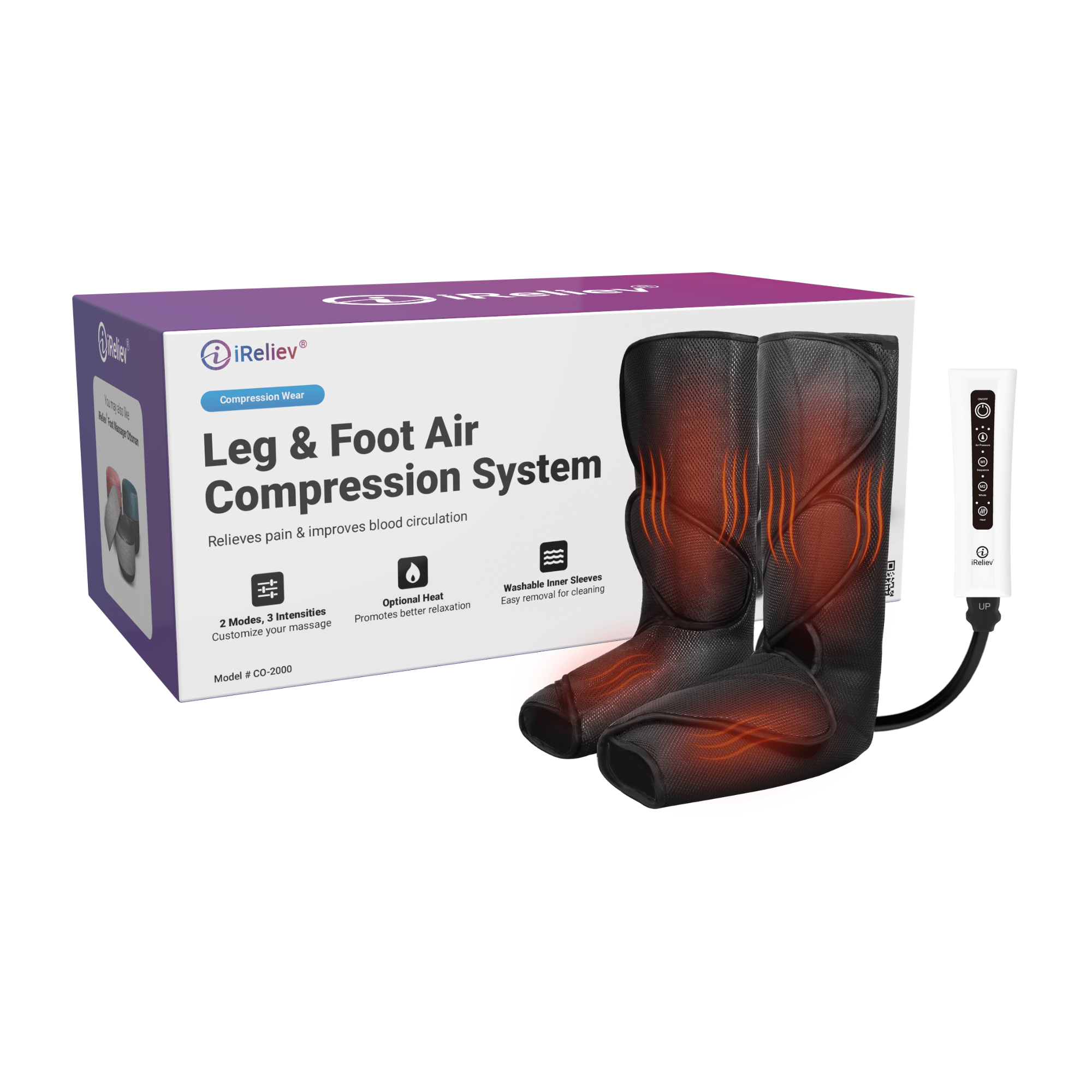 Relaxable Leg & Foot Air Compression System iReliev
