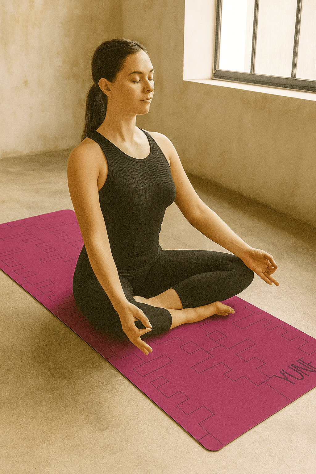 Rosy Flow Pro — TE52 6mm Cushioned Yoga Mat Yune Yoga
