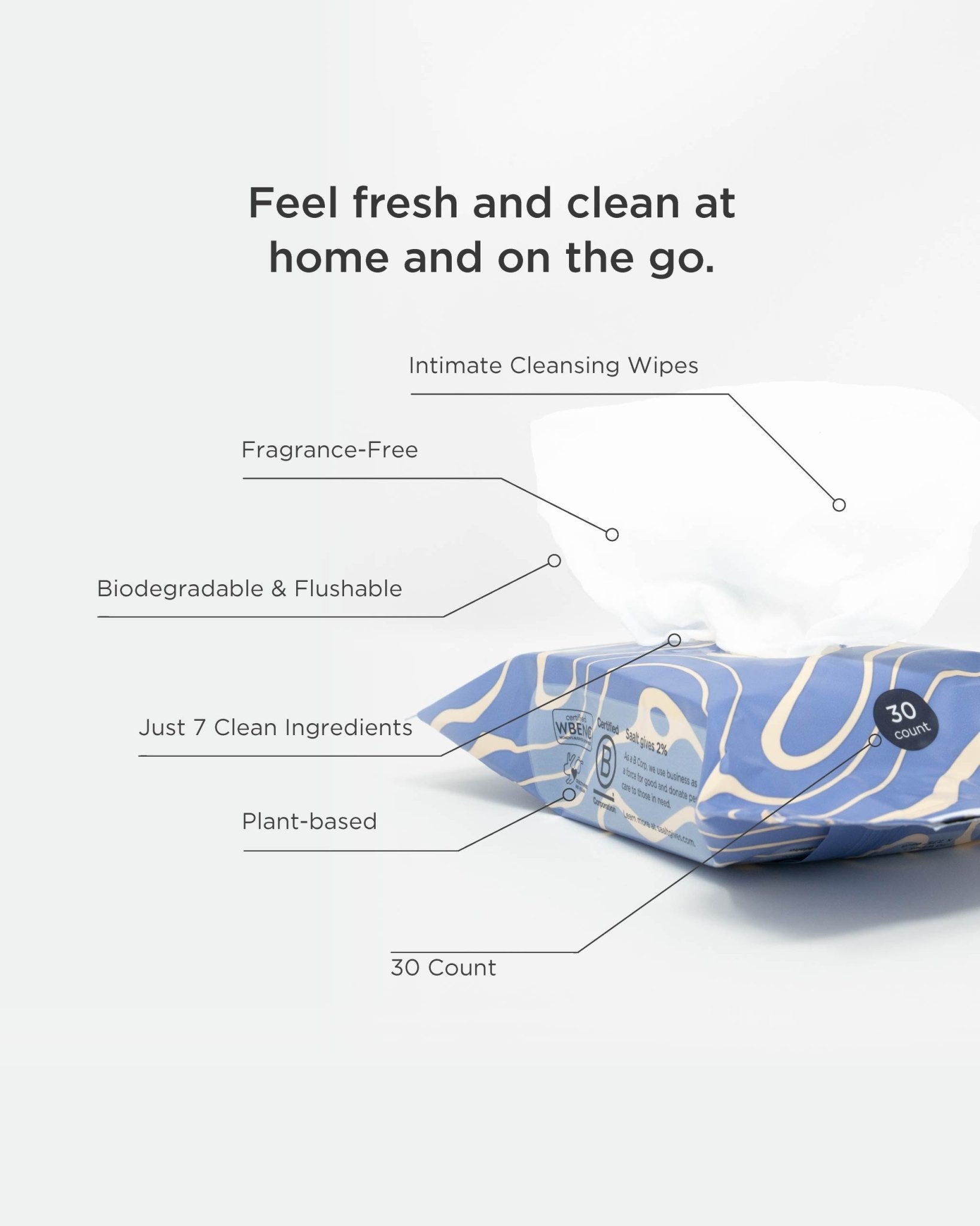 Saalt Intimate Cleansing Wipes Saalt
