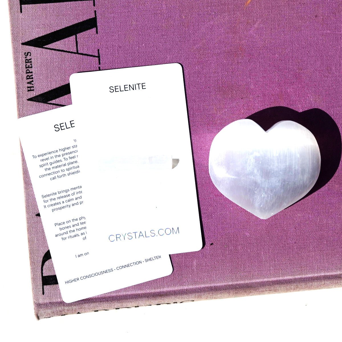 Selenite Heart CRYSTALS.COM