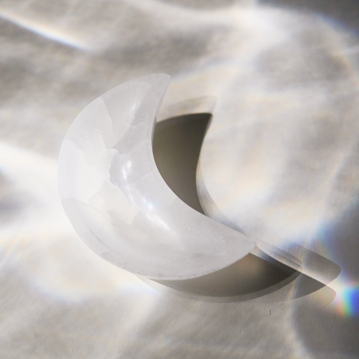 Selenite Moon Bowl CRYSTALS.COM