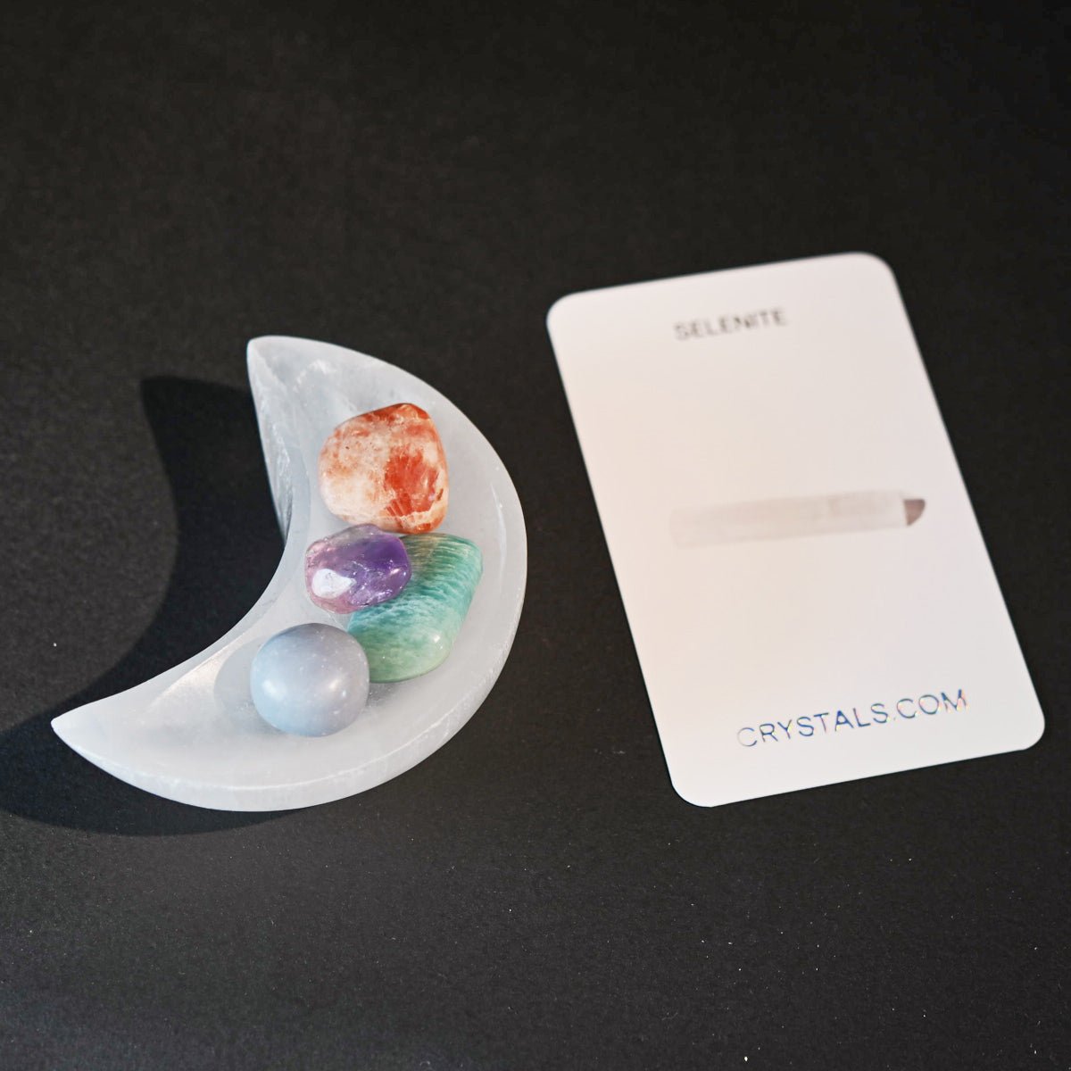 Selenite Moon Bowl CRYSTALS.COM