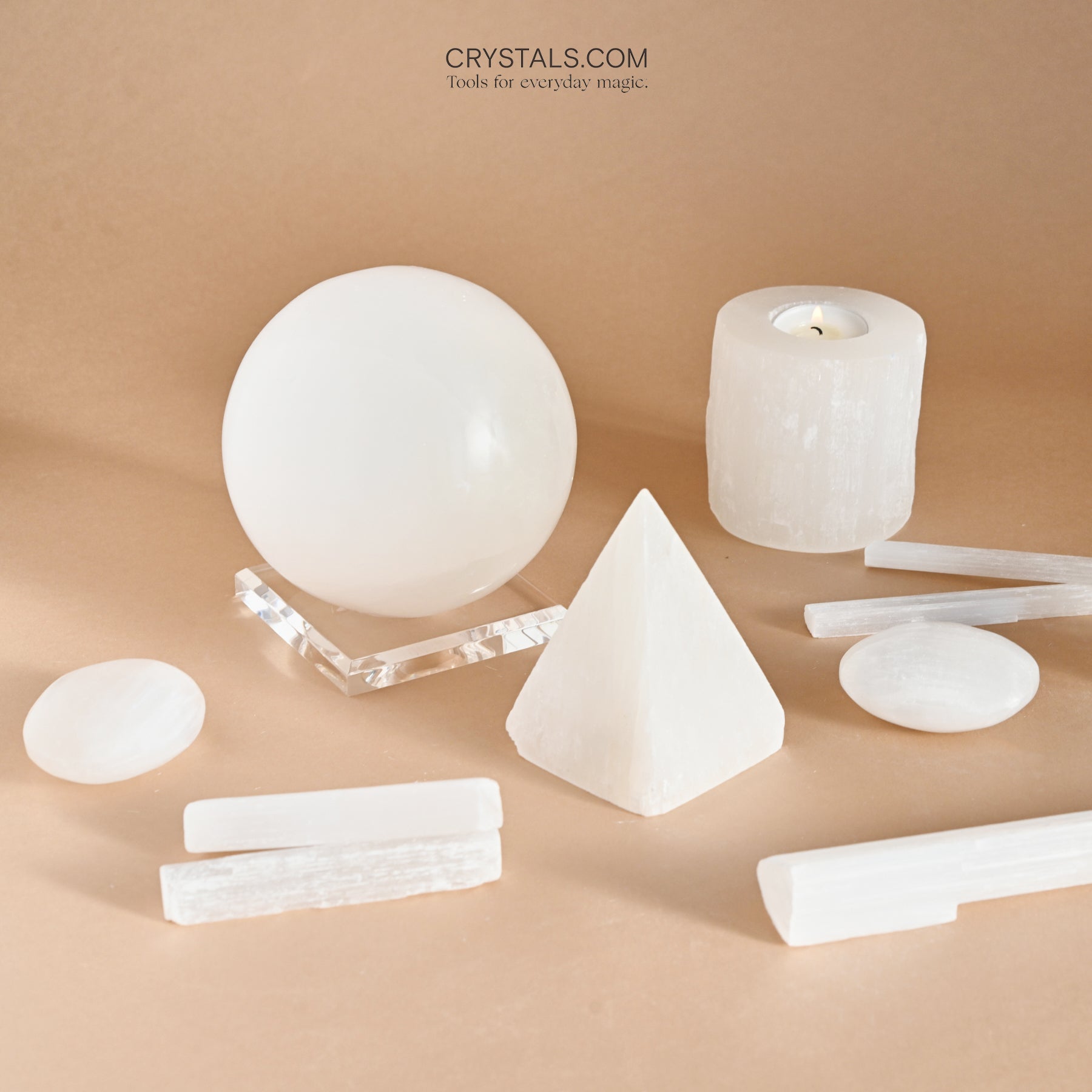 Selenite Sphere - Harmony CRYSTALS.COM