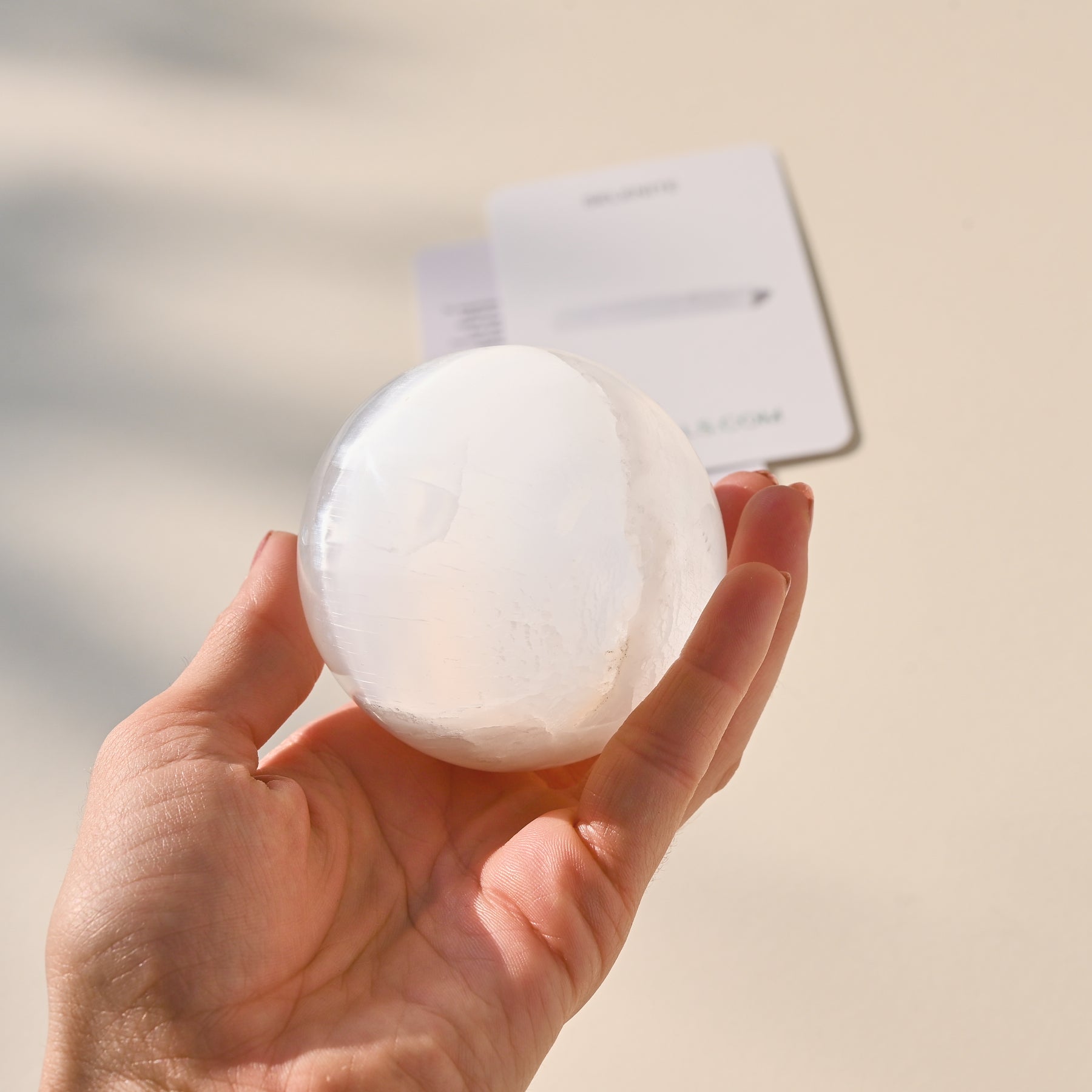Selenite Sphere - Harmony CRYSTALS.COM