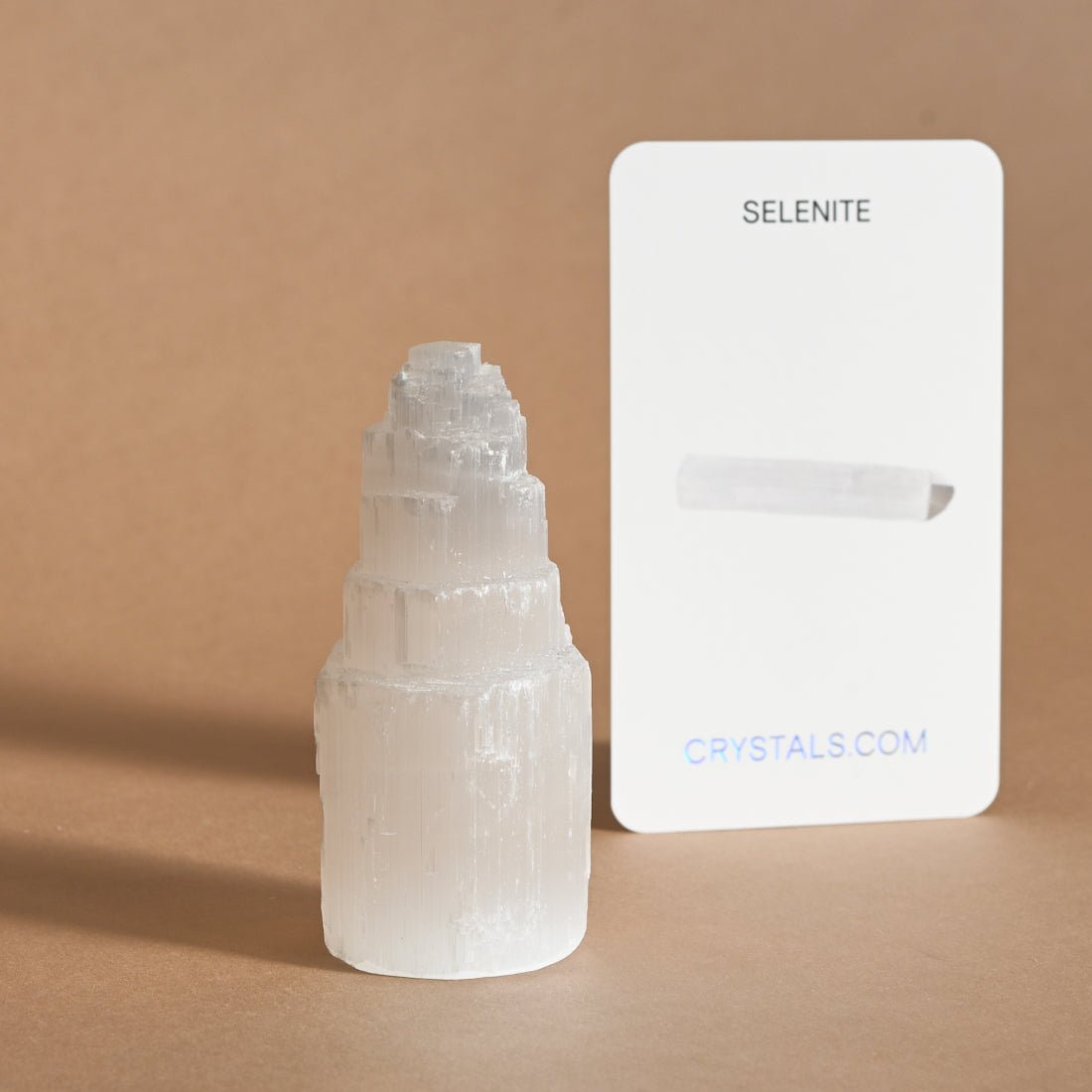 Selenite Tower CRYSTALS.COM