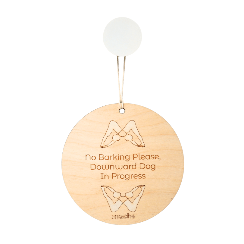 Self Care Sign | Downdog Medallion Mache