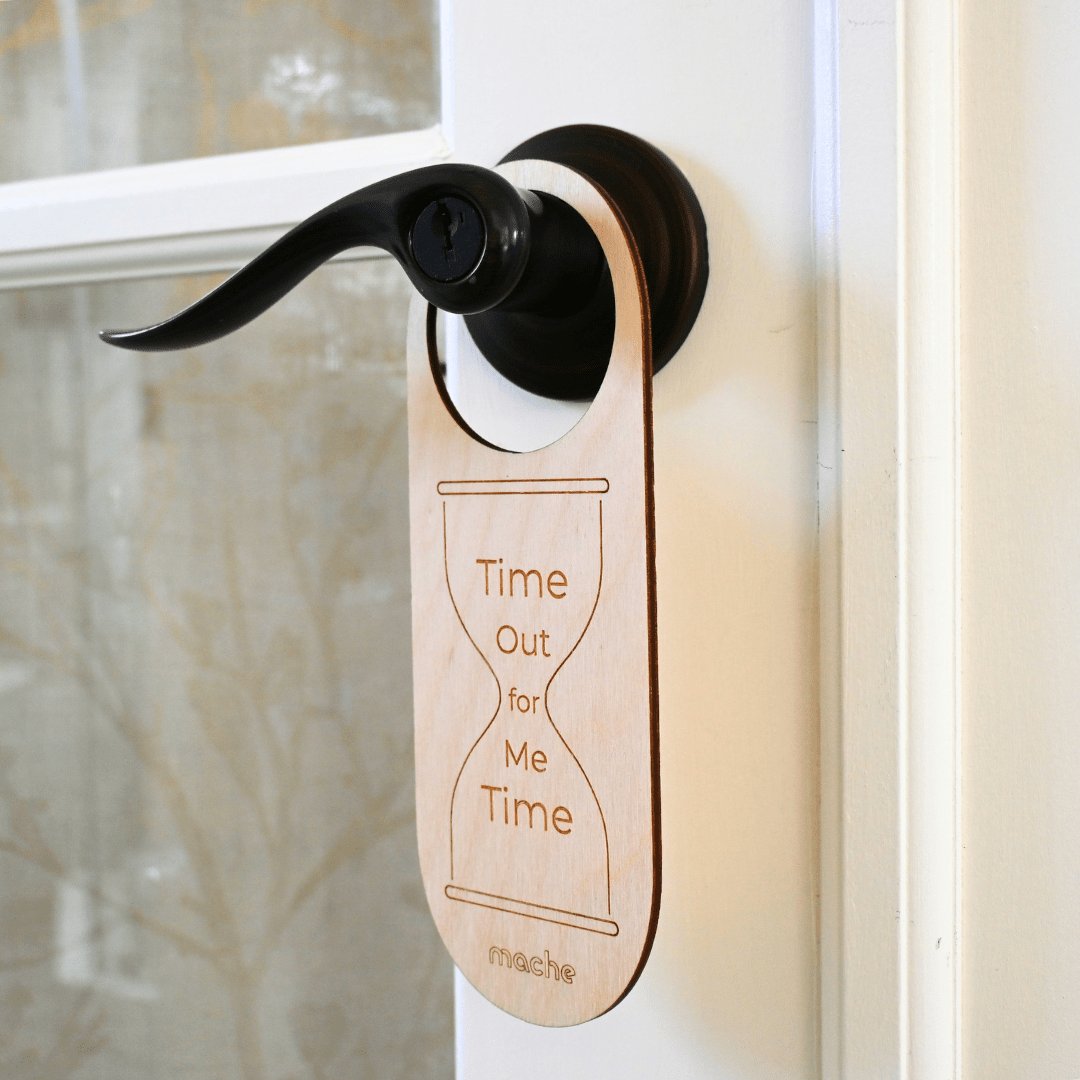 Self Care Sign | Me Time Door Hanger Mache