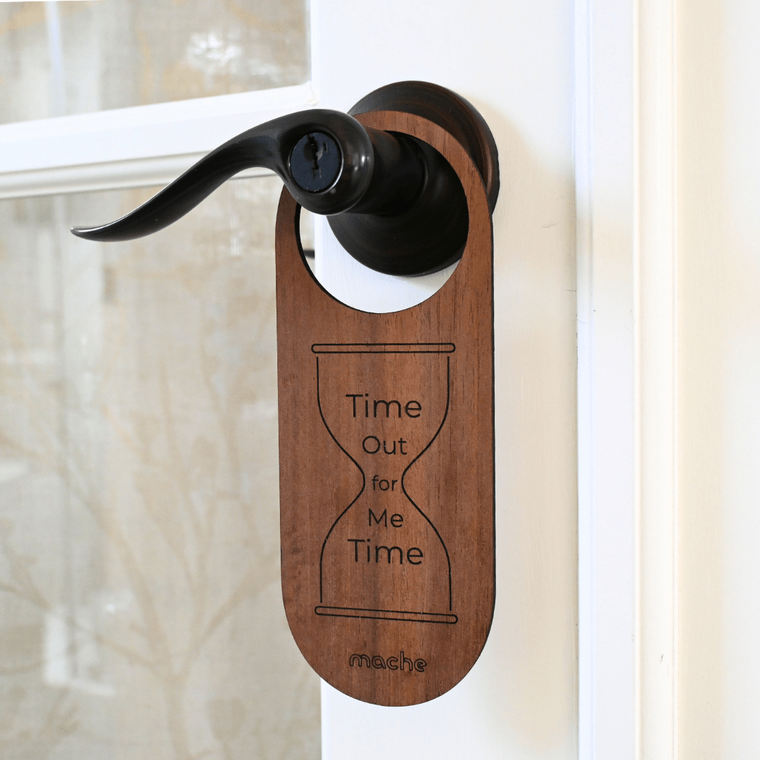 Self Care Sign | Me Time Door Hanger Mache
