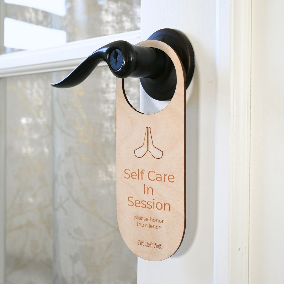 Self Care Sign | Self Care Door Hanger Mache