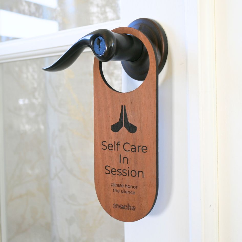 Self Care Sign | Self Care Door Hanger Mache