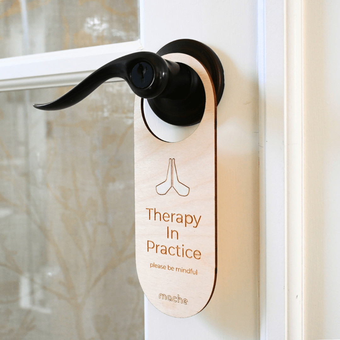 Self Care Sign | Therapy Door Hanger Mache