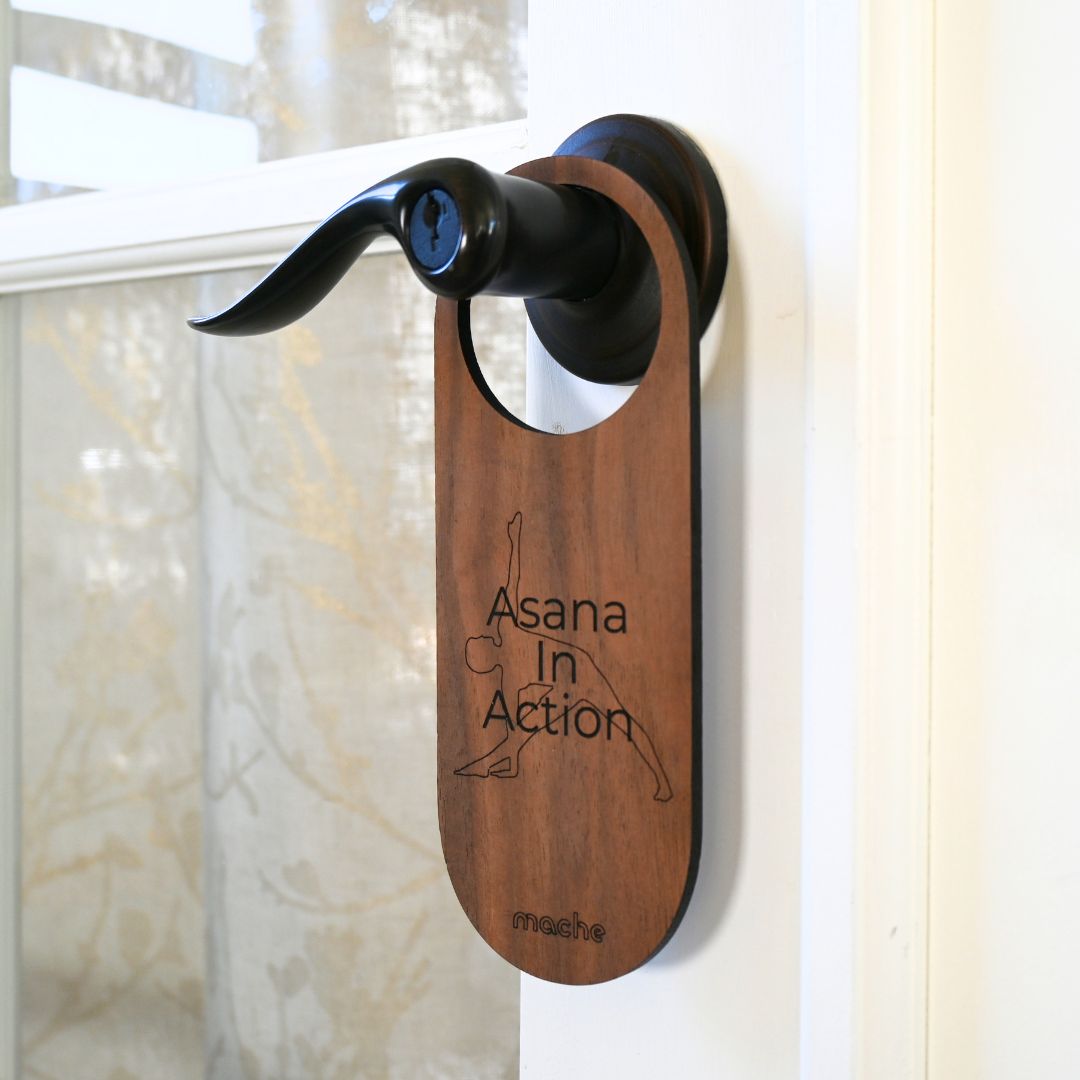 Self Care Sign | Yoga Door Hanger Mache