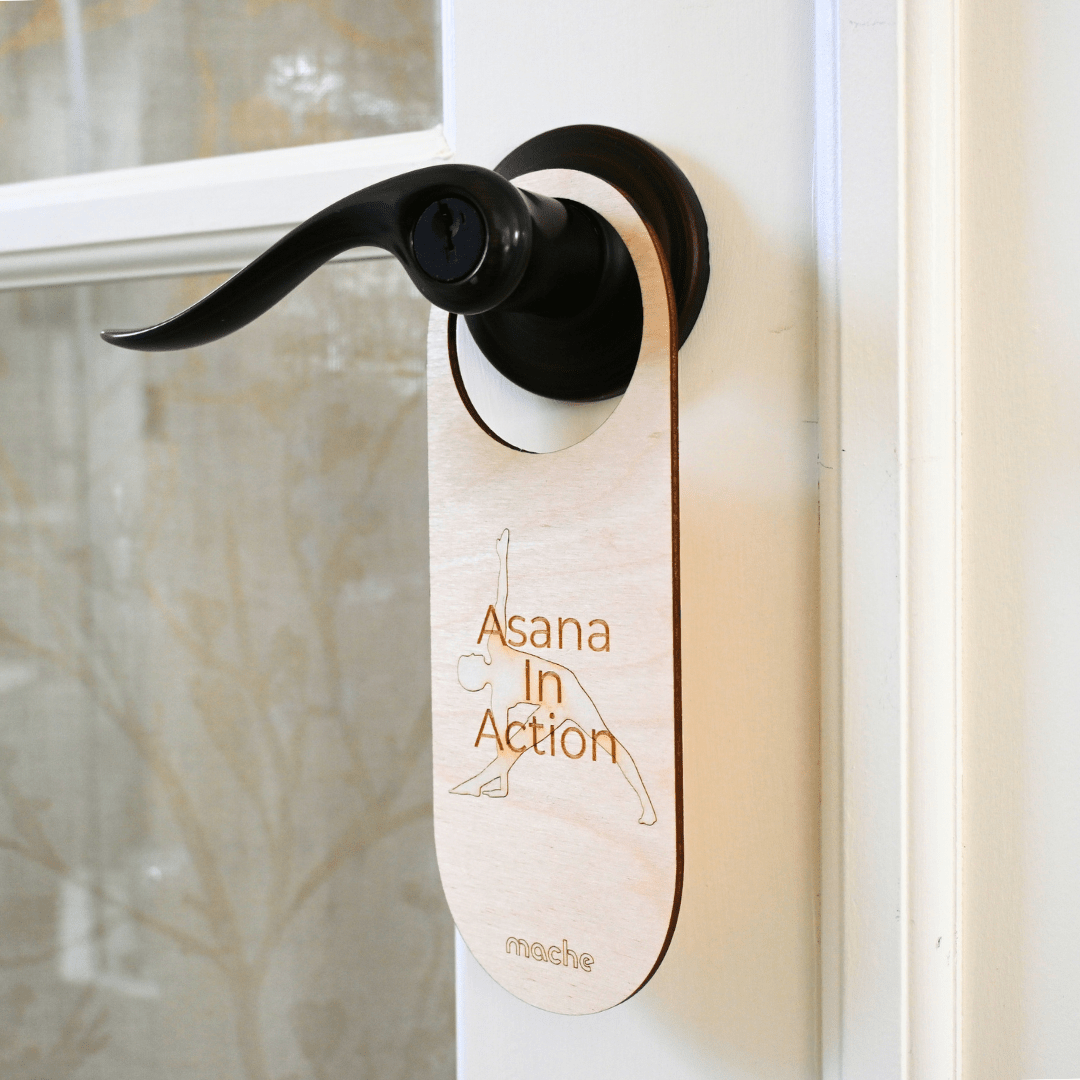 Self Care Sign | Yoga Door Hanger Mache