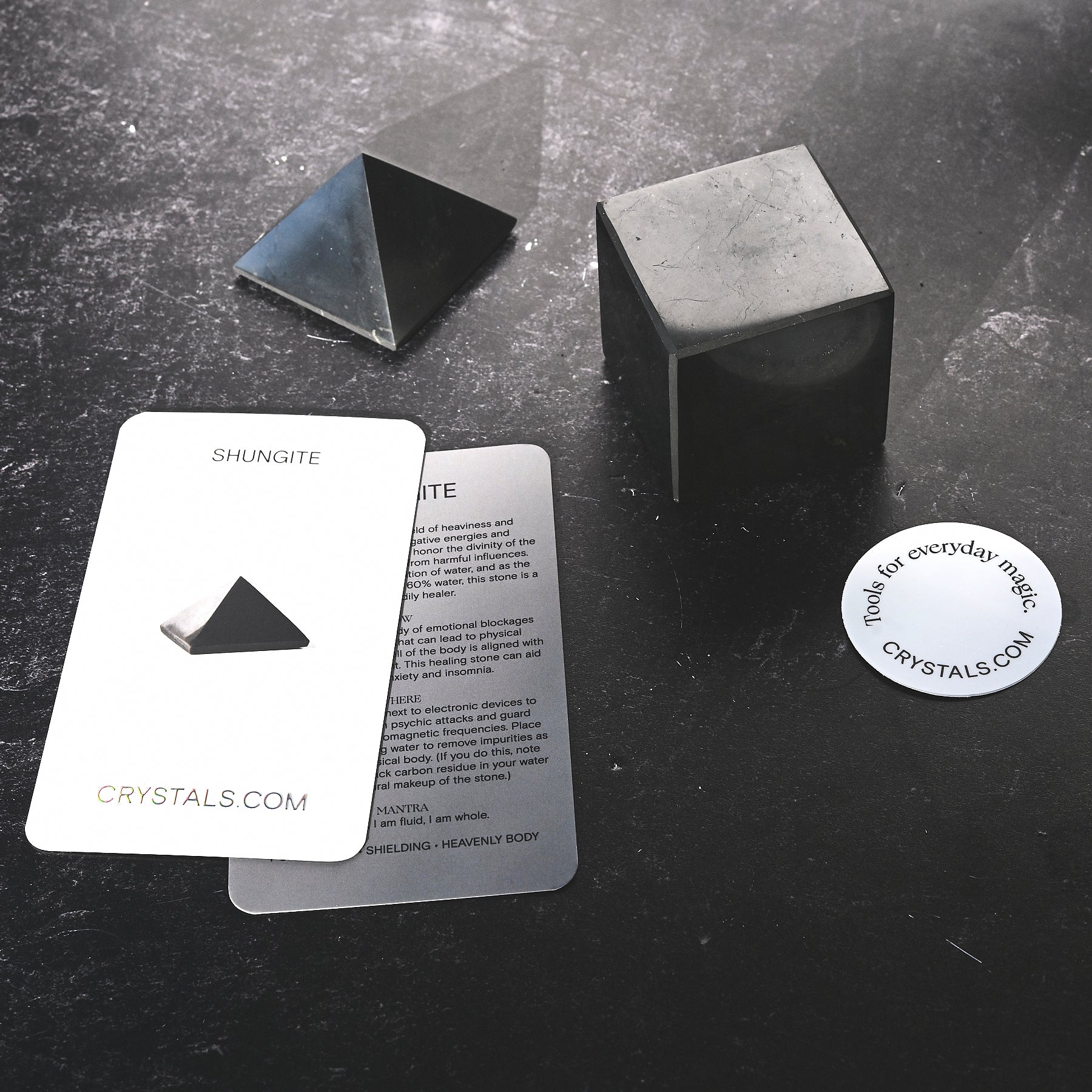 Shungite Pyramid CRYSTALS.COM