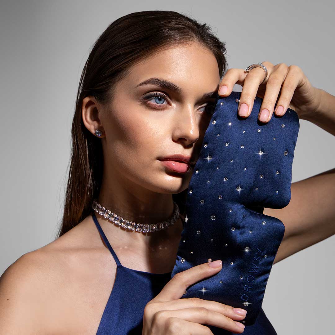 Silk Sleep Eye Mask Crystals by Swarovski® Drowsy