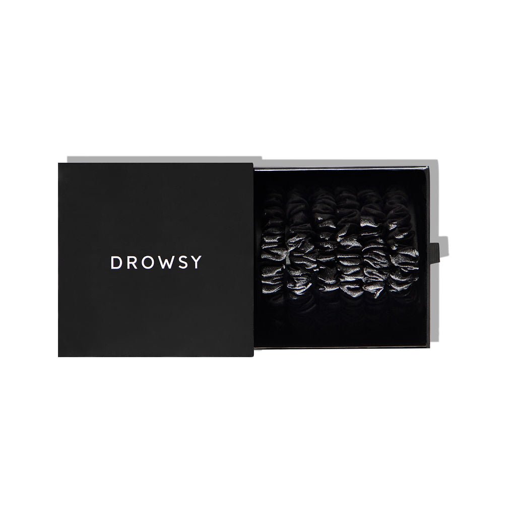 Skinny Scrunchie Set - Black Jade Drowsy