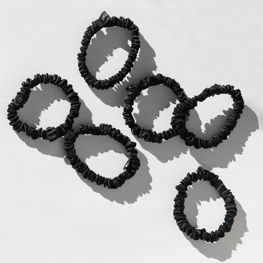 Skinny Scrunchie Set - Black Jade Drowsy