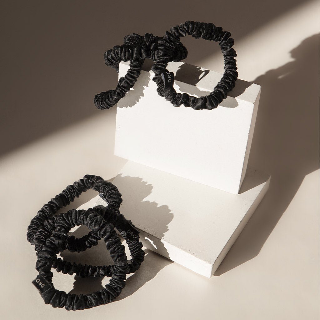 Skinny Scrunchie Set - Black Jade Drowsy