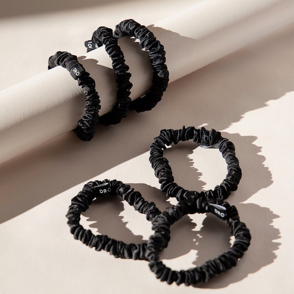 Skinny Scrunchie Set - Black Jade Drowsy