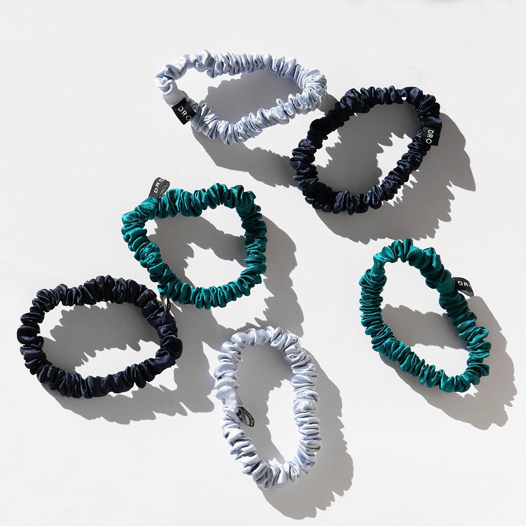 Skinny Scrunchie Set - Blue & Green Shades Drowsy