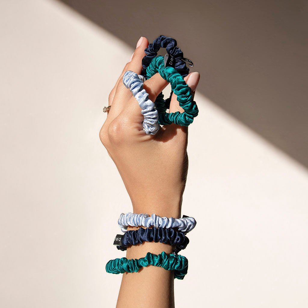 Skinny Scrunchie Set - Blue & Green Shades Drowsy