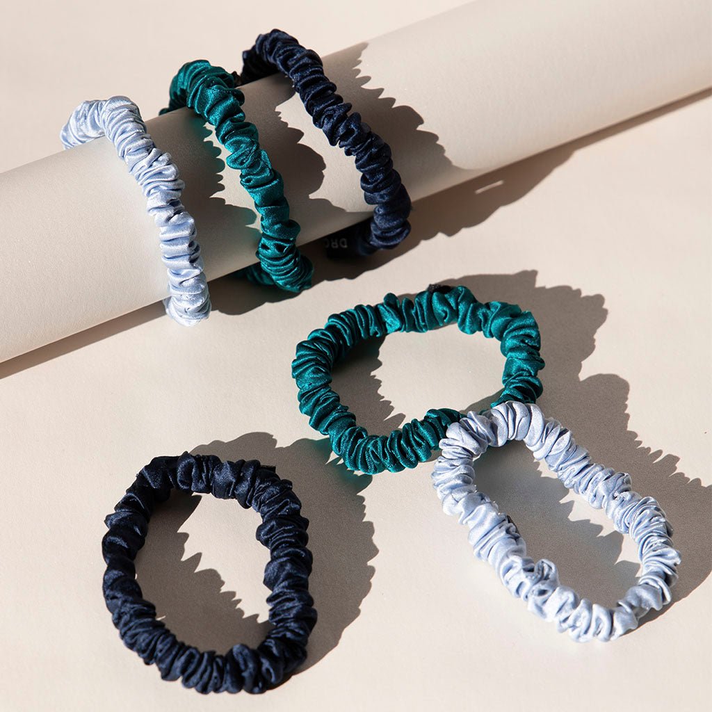 Skinny Scrunchie Set - Blue & Green Shades Drowsy