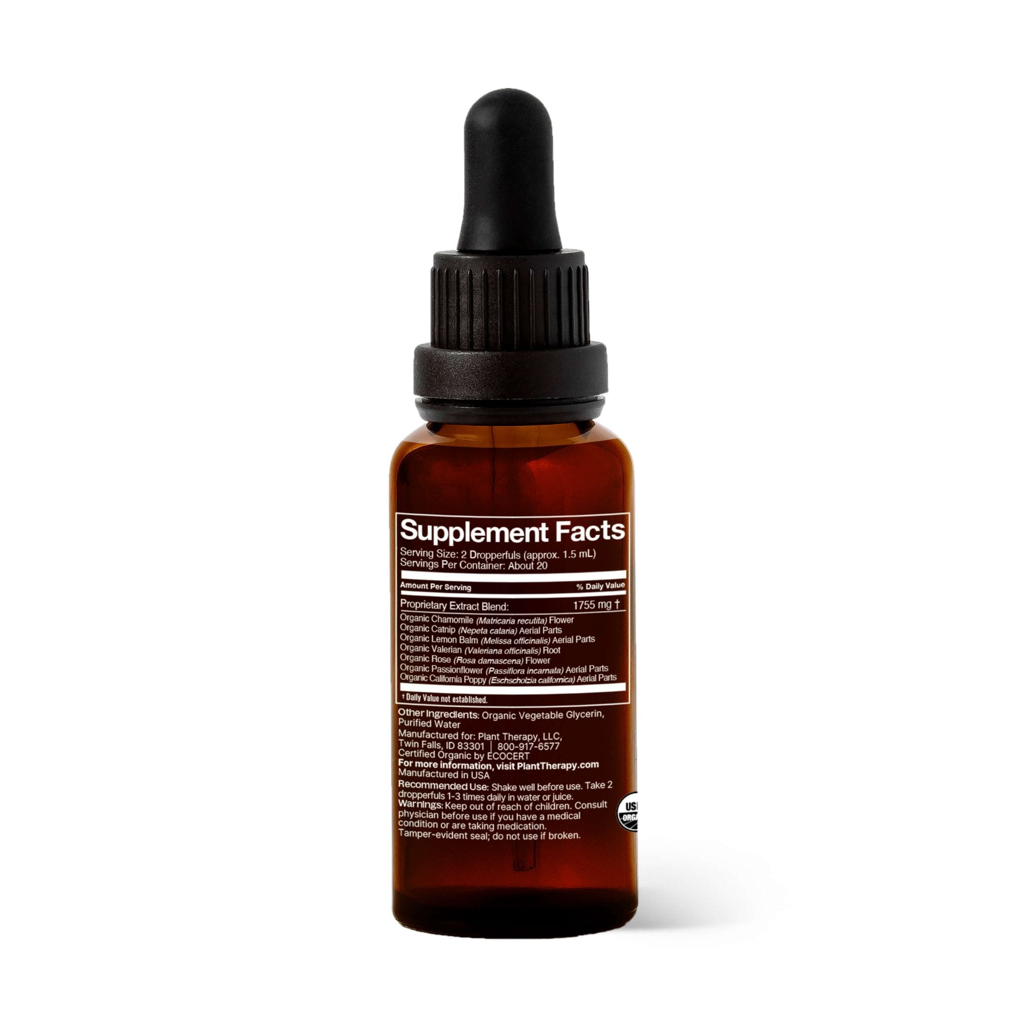 Sleep Better Organic Herbal Supplement Plant Therapy